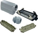 ILME KITSET SIZE 104.27 24B 24P+E 16A 90° HOOD M40 PLASTIC COMPLETE GLAND, BULKHEAD HOUSING 2 LEVERS