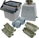ILME KITSET SIZE 77.62 32B 32P+E 16A STR HOOD M40 TO HOOD CONNECTOR M40 PLASTIC COMPLETE GLANDS 1 LEVER