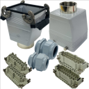 ILME KITSET SIZE 77.62 32B 32P+E 16A STR HOOD M40 TO HOOD CONNECTOR M50 PLASTIC COMPLETE GLANDS 2 LEVERS