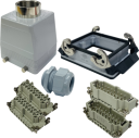 ILME KITSET SIZE 77.62 32B 32P+E 16A STR HOOD M40 PLASTIC COMPLETE GLAND, BULKHEAD HOUSING 2 LEVERS