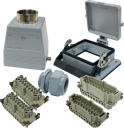 ILME KITSET SIZE 77.62 32B 32P+E 16A STR HOOD M40 PLASTIC COMPLETE GLAND, BULKHEAD HOUSING W/COVER 1 LEVER