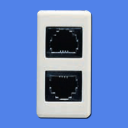 GEWISS SYSTEM, RJ11 TELEPHONE JACK DOUBLE (END OF LINE PRODUCT - while stocks last)