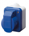 GEWISS COMBI WALL MTG SOCKET IEC309 IP44 240V 16A 2P+E 6H  ***** WHILE STOCKS LAST *****