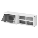 GEWISS COMBI-DIN ENCLOSURE FOR COMBINED MODULAR + SYSTEM DEVICES - 8 MOD DIN, 4x4 MOD SYS