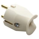 GEWISS 28SPIC, STRAIGHT PLUG 230V 2P+E 10-16A WHITE *** GERMAN/FRENCH STANDARD ***