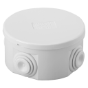 GEWISS 44CE JUNCTION BOX (WALLS w/CABLE GLANDS) IP44, GREY PRESS-ON LID, Ø80 x 40mm