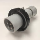 GEWISS IEC309 HP STR PLUG IP66/67/68/69 BLACK 480-500V 7H 32AMPS 3P+E