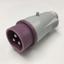 GEWISS IEC309 BTS STR PLUG IP44 16AMPS VIOLET 20-25VAC 50-60Hz 3P (no H)