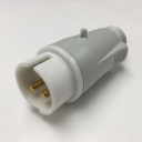 GEWISS IEC309 BTS STR PLUG IP44 16AMPS WHITE 40-50VAC 50-60Hz 2P 12H