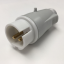 GEWISS IEC309 BTS STR PLUG IP44 16AMPS WHITE 20-25VDC/40-50VDC 2P 10H