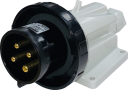 GEWISS IEC309 90° INLET SURFACE MTG IP67 BLACK 480-500V 7H 32AMPS 3P+E