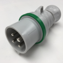 GEWISS IEC309 HP STR PLUG IP44/54 GREEN 50V 100-300HZ 10H 16A 3P+E