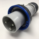 GEWISS IEC309 HP STR PLUG IP66/67/68/69 BLU 230V 6H 63AMPS 2P+E