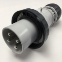 GEWISS IEC309 HP STR PLUG IP66/67/68/69 BLACK 480-500V 7H 63AMPS 3P+E