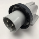 GEWISS IEC309 90° INLET SURFACE MTG IP67 BLACK 480-500V 7H 63AMPS 3P+E