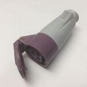 GEWISS IEC309 BTS STR CONNECTOR IP44 32AMPS VIOLET 20-25VAC 50-60Hz 3P (no H)