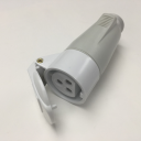 GEWISS IEC309 BTS STR CONNECTOR IP44 32AMPS WHITE 40-50VAC 50-60Hz 3P 12H
