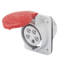 GEWISS IEC309 HP 10° SOCKET FLUSH MTG IP44/54 RED 415V 6H 16AMPS 3P+N+E
