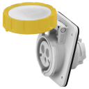 GEWISS IEC309 HP 10° SOCKET FLUSH MTG IP66/67 YLW 110V 4H 16AMPS 2P+E