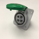 GEWISS IEC309 HP 10° SOCKET FLUSH MTG IP44/54 GREEN 50V 100-300HZ 10H 16AMPS 3P+E