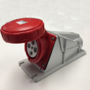 GEWISS IEC309 90° SOCKET SURFACE MTG IP67 RED 415V 6H 63AMPS 3P+E