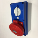 GEWISS IEC309 67IB SWSKT VERT FUSED IP67 RED 415V 6H 32AMPS 3P+N+E W/BASE