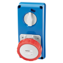 GEWISS IEC309 67IB SWSKT VERT IP67 RED 415V 6H 32AMPS 3P+E WO/BASE