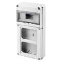 GEWISS 68QDIN-10 MODULAR BD IP65 - 2x 16/32A SWSKT FLANGES HORIZONTAL 435x220x96mm