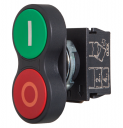 GHISALBA 22mm IP66 DOUBLE PUSHBUTTON GREEN 'I' / RED 'O'