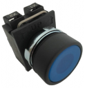 GHISALBA 22mm IP66 ILLUMINATED FLUSH PUSHBUTTON BLUE