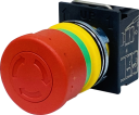 GHISALBA 22mm IP66 E/STOP MUSHROOM PUSHBUTTON RED Ø33mm - TWIST TO RELEASE