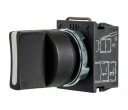 GHISALBA 22mm IP66 2 POS SELECTOR SWITCH MAINT L&R, BLACK KNOB, CAM A