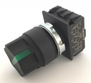 GHISALBA 22mm IP66 2 POS ILLUM SEL SWITCH MAINT L&R, GREEN IND KNOB, CAM A