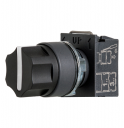 GHISALBA 22mm IP66 3 POS ILLUM SEL SWITCH MAINT ALL, WHITE IND KNOB, CAM O