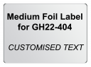 CUSTOM PRINTED LABEL FOR GH22-404
