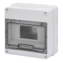 GEWISS 40CD ENCLOSURE IP55 SURFACE MTG 8MOD, SMOKED TRANS DOOR