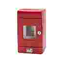 GEWISS 42RV RED EMERGENCY ENCLOSURE, FITTED WITH DIN RAIL 4MODS, IP55 SURFACE MTG