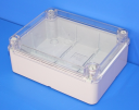 GEWISS 44CE ENCLOSURE IP56, STD DEPTH CLEAR LID, 190 x 140 x 70mm - HIGH TEMP
