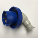 GEWISS IEC309 90° PLUG IP67 BLU 230V 6H 32AMPS 2P+E