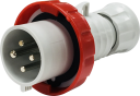 GEWISS IEC309 HP STR PLUG IP66/67/68/69 RED 380-440V 3H 32AMPS 3P+E REEFER
