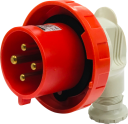 GEWISS IEC309 90° PLUG IP67 RED 415V 3H 32AMPS 3P+E REEFER