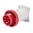 GEWISS IEC309 STRAIGHT INLET FLUSH MTG IP67 RED 415V 6H 32AMPS 3P+N+E