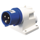 GEWISS IEC309 90° INLET SURFACE MTG IP44 BLU 230V 6H 32AMPS 2P+E