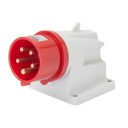 GEWISS IEC309 90° INLET SURFACE MTG IP44 RED 415V 6H 32AMPS 3P+N+E