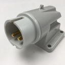 GEWISS IEC309 BTS 90° INLET SURFACE MTG IP44 32AMPS WHITE 40-50VAC 50-60Hz 2P 12H