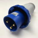GEWISS IEC309 STR PLUG IP67 BLU 230V 6H 63AMPS 2P+E (while stocks last - replaced by GW61048H)