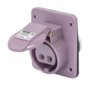 GEWISS IEC309 BTS 10° SOCKET FLUSH MTG IP44 16AMPS VIOLET 20-25VAC 50-60Hz 2P (no H)