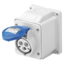 GEWISS IEC309 10° SOCKET SURFACE MTG IP44 BLU 230V 6H 16AMPS 2P+E