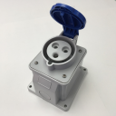 GEWISS IEC309 10° SOCKET SURFACE MTG IP44 BLU 230V 6H 32AMPS 2P+E