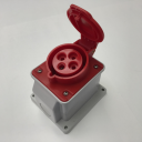 GEWISS IEC309 10° SOCKET SURFACE MTG IP44 RED 415V 6H 32AMPS 3P+E